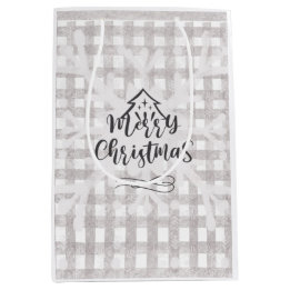 Merry Christmas Buffalo Check Gift Bag