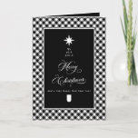 Merry Christmas Buffalo Plaid Folded Photo Card