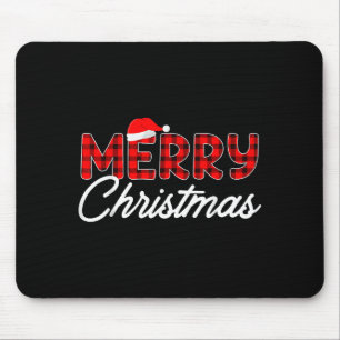 Merry Christmas Buffalo Plaid Mouse Pad