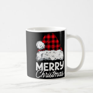 Merry Christmas Buffalo Plaid Red Santa Hat Xmas P Coffee Mug