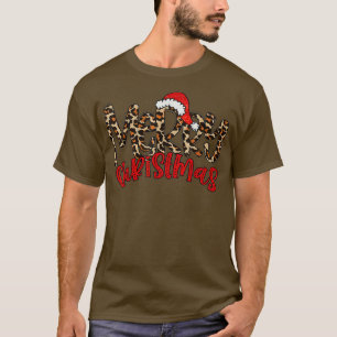 Merry Christmas Buffalo Plaid Red Santa Hat Xmas P T-Shirt