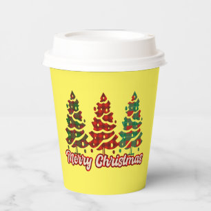Merry Christmas Buffalo Plaid Trees Design-42019 Paper Cups
