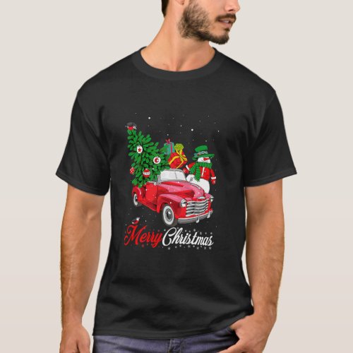 Merry Christmas Buffalo Truck Tree Red Plaid Men T_Shirt