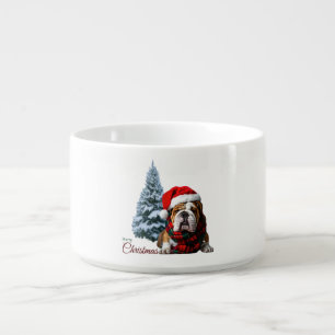 Merry Christmas Bulldog Bowl