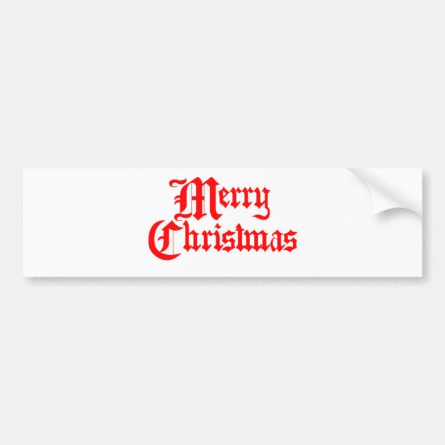 Merry-Christmas Bumper Sticker (Front)