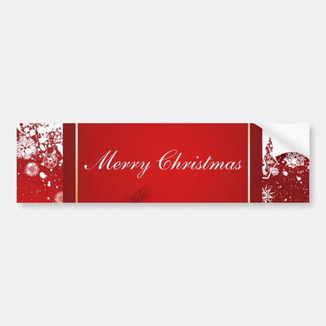 Merry Christmas Bumper Sticker (Front)
