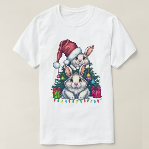 Merry Christmas Bunny Rabbit Squad T_Shirt