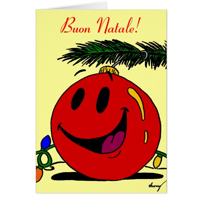 Merry Christmas Buon Natale Italian Christmas Card (Front)