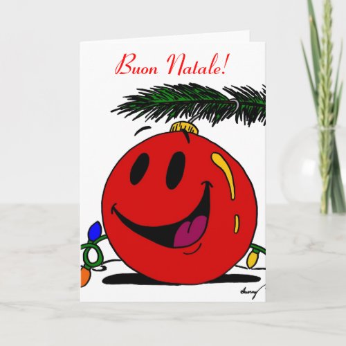 Merry Christmas Buon Natale Italian Christmas Card