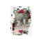 Merry Christmas Burgundy Florals Photo Newsletter
