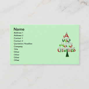 Merry Christmas Business Card