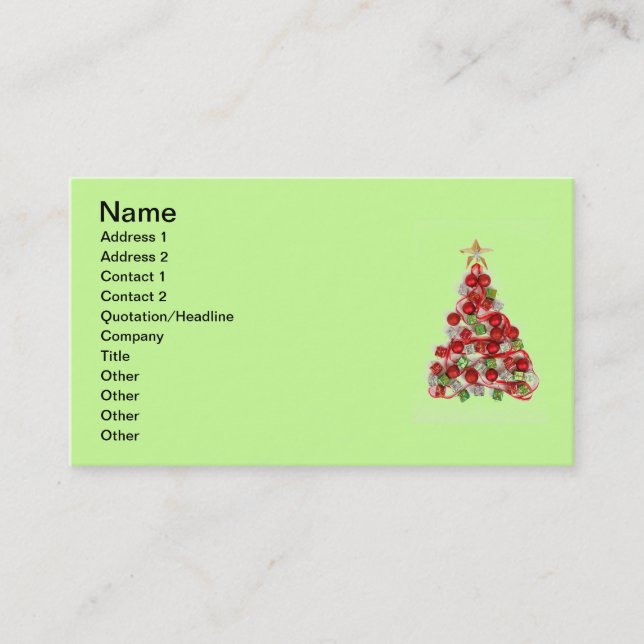 Merry Christmas Business Card (Front)