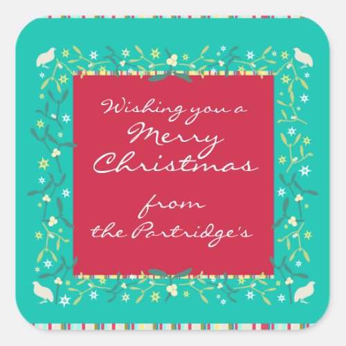 Merry Christmas business gift labels