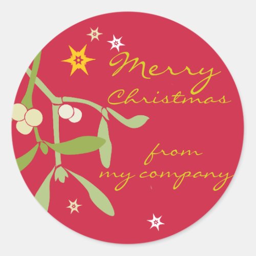 Merry Christmas business gift labels