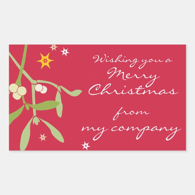 Merry Christmas business gift labels (Front)