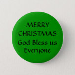 Merry Christmas Button at Zazzle