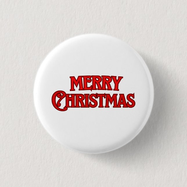 Merry Christmas Button (Front)