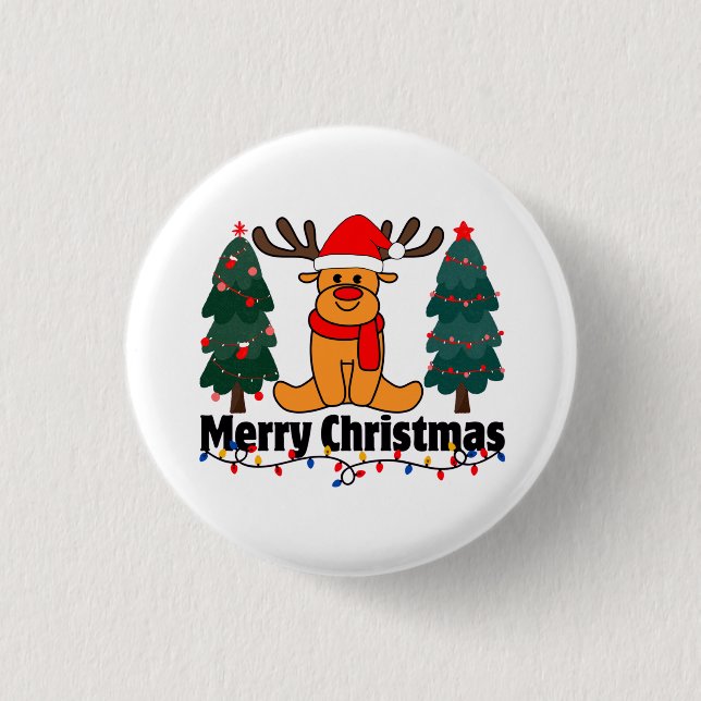 Merry Christmas Button (Front)