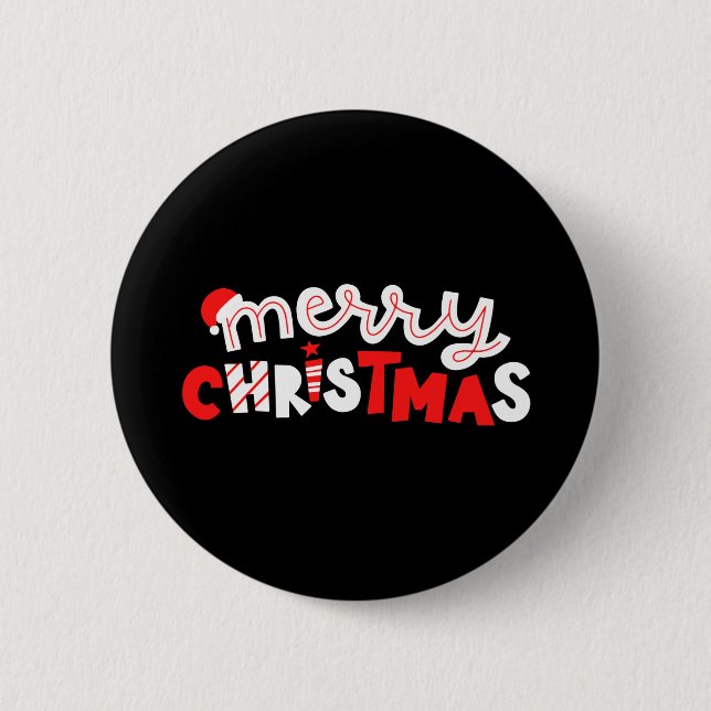 Merry Christmas Button (Front)