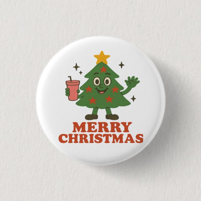 Merry Christmas  Button (Front)