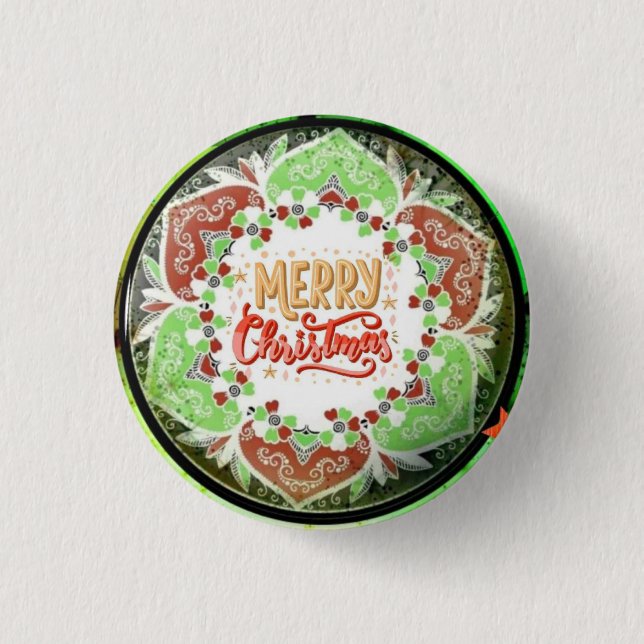 Merry Christmas Button (Front)
