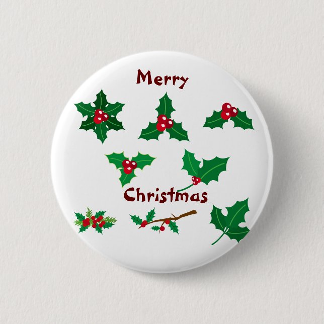 Merry Christmas Button (Front)