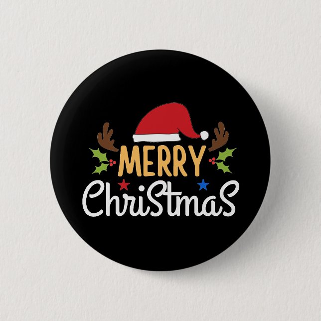 Merry Christmas Button (Front)