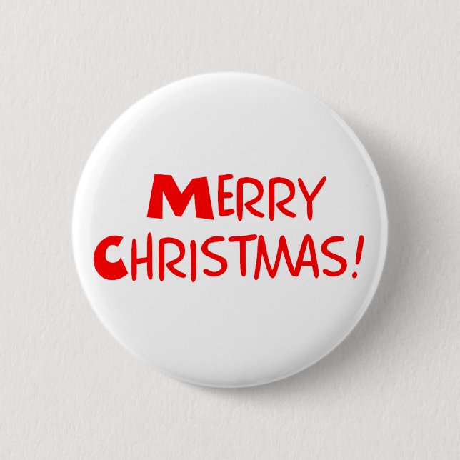Merry Christmas Button (Front)