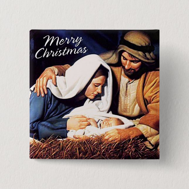 Merry Christmas Button (Front)