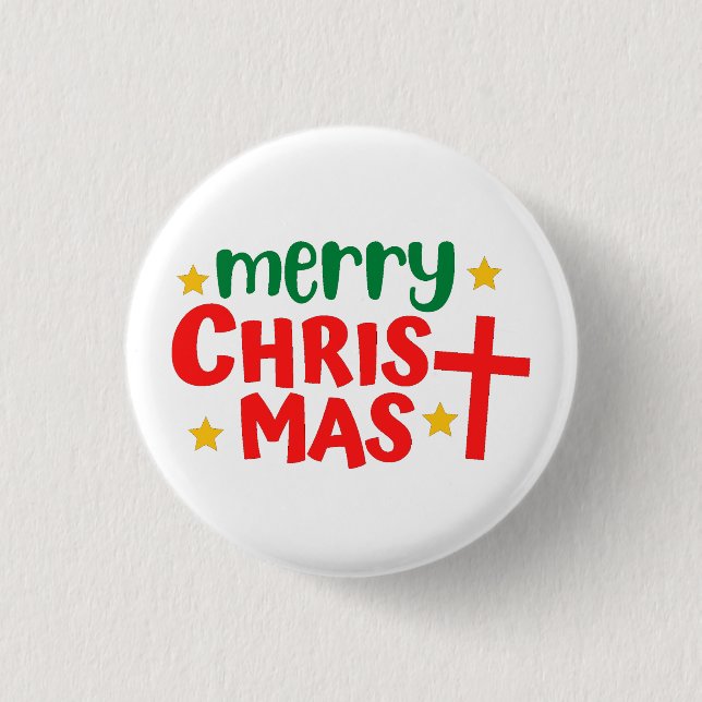Merry Christmas   Button (Front)