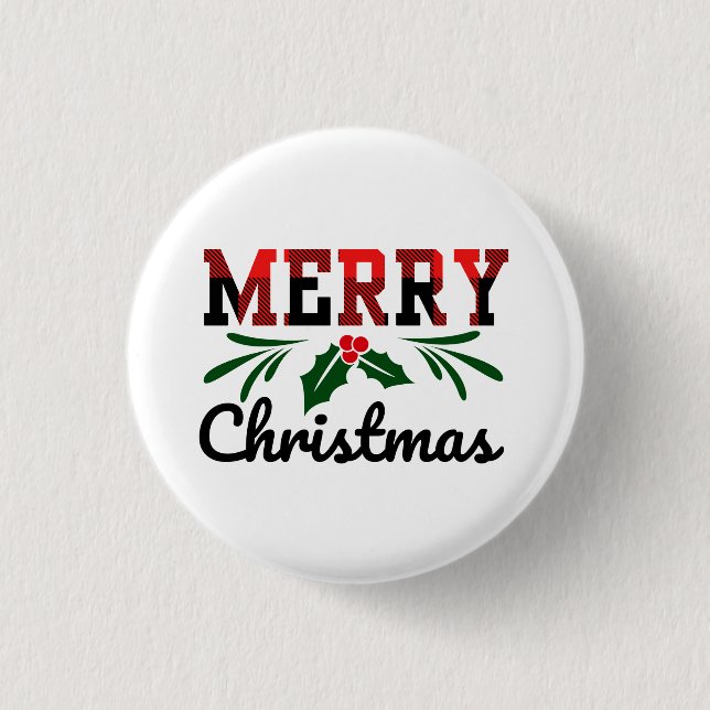Merry Christmas Button (Front)