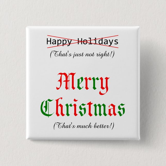 Merry Christmas Button (Front)