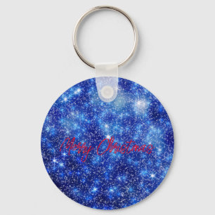 Merry Christmas Button Keychain