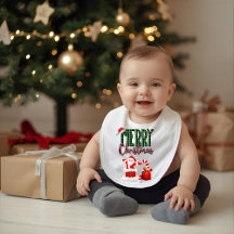 Merry Christmas by Santa - Baby Bib