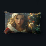 MERRY CHRISTMAS by Santa Girl Lumbar Pillow<br><div class="desc">MERRY CHRISTMAS wishes our lovely Santa Girl with this pillow to everyone who perceives it (or rests on it)... . Let's Color Your World !!</div>