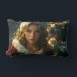 MERRY CHRISTMAS by Santa Girl Lumbar Pillow<br><div class="desc">MERRY CHRISTMAS wishes our lovely Santa Girl with this pillow to everyone who perceives it (or rests on it)... . Let's Color Your World !!</div>