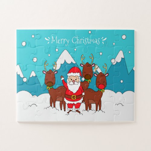 Merry Christmas by Santa Jigsaw Puzzle