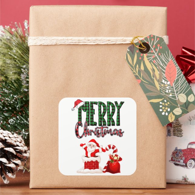 Merry Christmas by Santa - Stickers (Holiday)