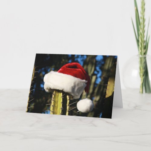Merry Christmas cactus Holiday Card