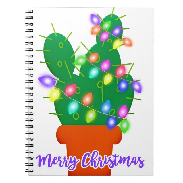 merry christmas cactus notebook (Front)