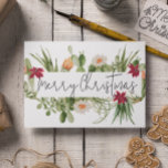 Merry Christmas Cactus Succulent Southwest  Holiday Card<br><div class="desc">This design may be personalized by choosing the Edit Design option. You may also transfer onto other items. Contact me at colorflowcreations@gmail.com or use the chat option at the top of the page if you wish to have this design on another product or need assistance. See more of my designs...</div>