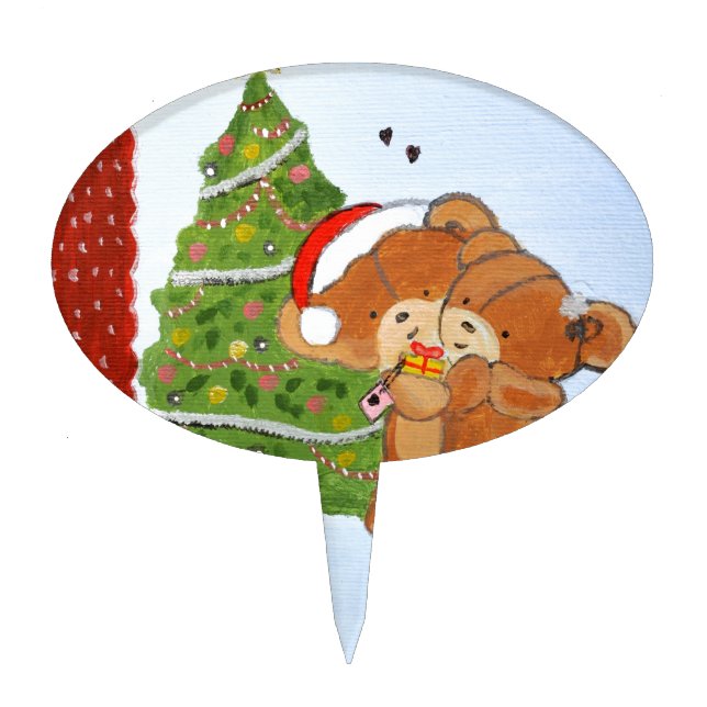 Merry Christmas Cake Topper (Front)