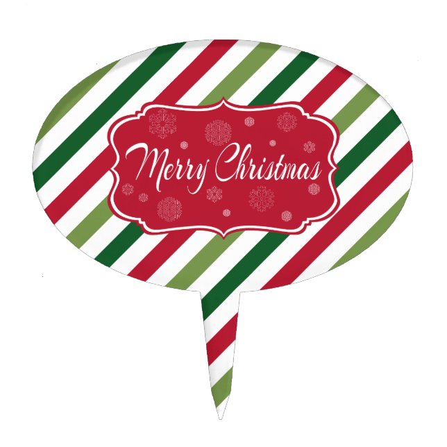 Merry Christmas Cake Topper (Front)