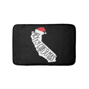 Merry Christmas California Bath Mat