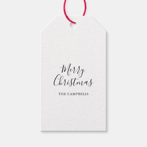 Merry Christmas  Calligraphy Cheery Gift Tags
