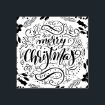 Merry Christmas Calligraphy Holiday Card Gift Rubber Stamp<br><div class="desc">Merry Christmas Calligraphy Holiday Card Gift rubber stamp</div>