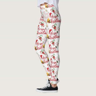 Merry Christmas Calligraphy Script Leggings