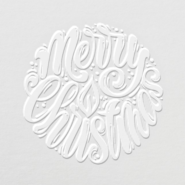 Merry Christmas Calligraphy Script Typography Embosser (Design)