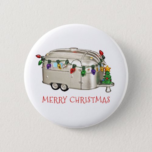 Merry Christmas Camping Trailer Button