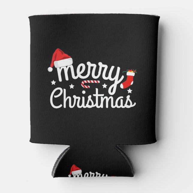 Merry Christmas   Can Cooler (Front)